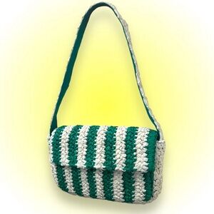 Anthropologie Striped Raffia Shoulder Bag - NWOT